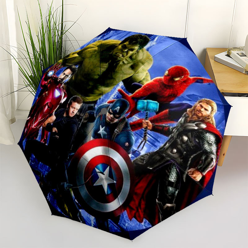 Dù siêu anh hùng Avengers - 8 màu bảo vệ khỏi ánh nắng và tự động gấp gọn D178