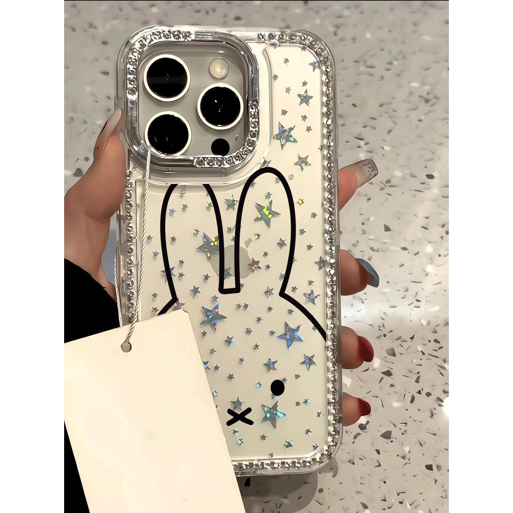 Đầu thỏ Miffy Đối với iPhone 17PROMAX/15Plus Flash Drill Case 16/14