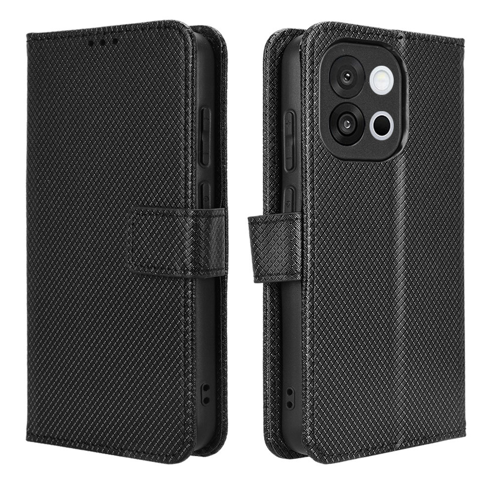 Dành Cho OnePlus 15T 5G Ốp Lưng Sang Trọng Lật Họa Tiết Kim Cương Da PU Ví Đứng Dành Cho OnePlus 13T