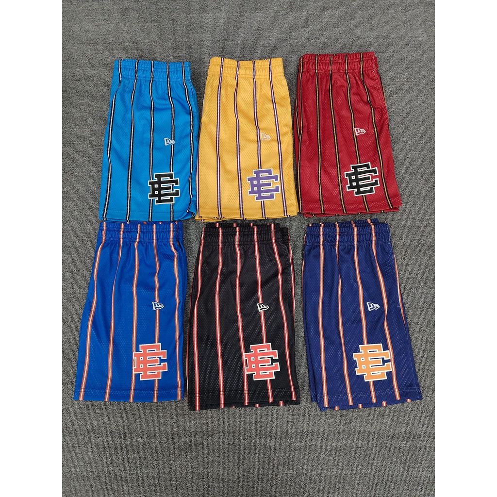 QTVW Eric Emanuel Trendy American-style basketball shorts, high street, knee-length, loose, casual, 