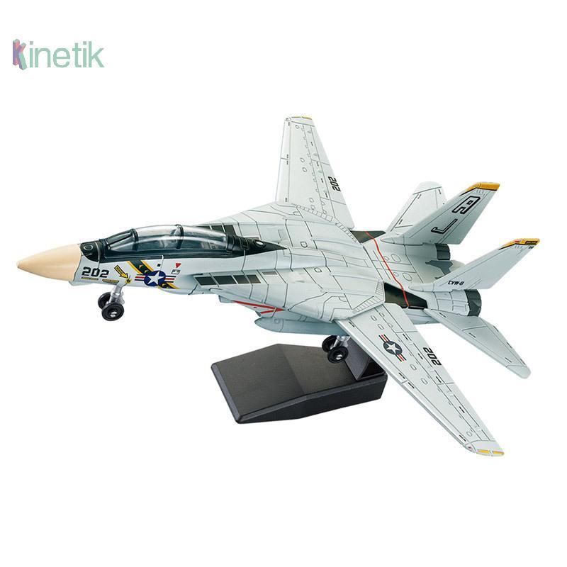 Maskshop0 Mô hình máy bay chiến đấu Tomcat tỷ lệ 1: 72 F-14 Tomcat - Máy bay nhựa ABS trắng & Bla vớ