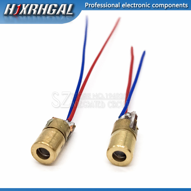 100 Chiếc 3V 5V 650nm 5mW Laser Chấm Đỏ Mô Đun Laser Đỏ Cảnh Đỏ Laser diode Laser Con trỏ Laser Mới