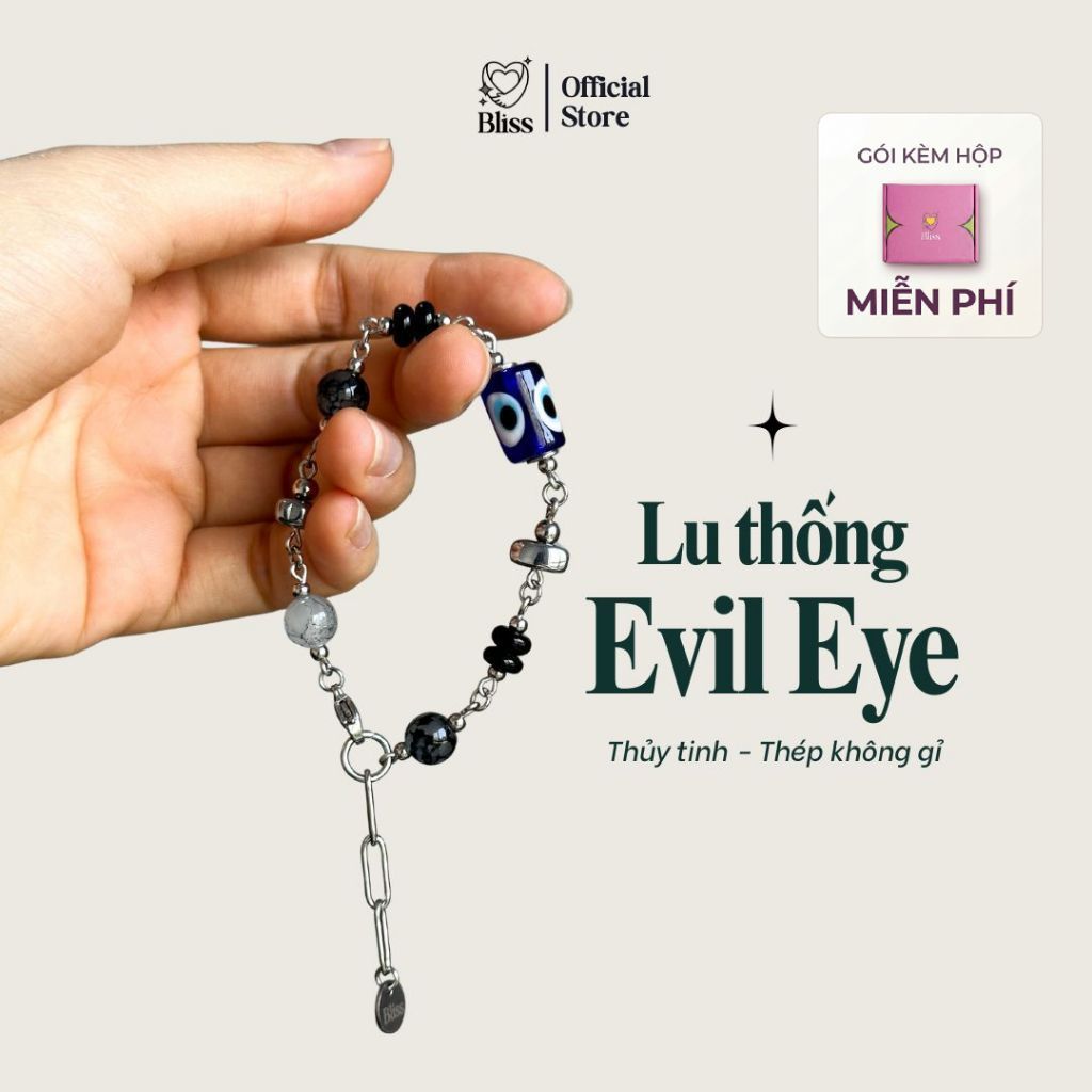 [Độc quyền - BST BẬT AURA] Vòng tay Lu thống Evil eye thép không gỉ Phiên Bản ĐẶC BIỆT Bliss Accesso