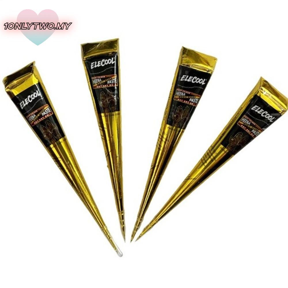 1ONLYTWO Henna Paste Cone, Kem xăm Henna bán vĩnh viễn dễ sử dụng, Kem Henna Màu nâu đen Kem Henna m