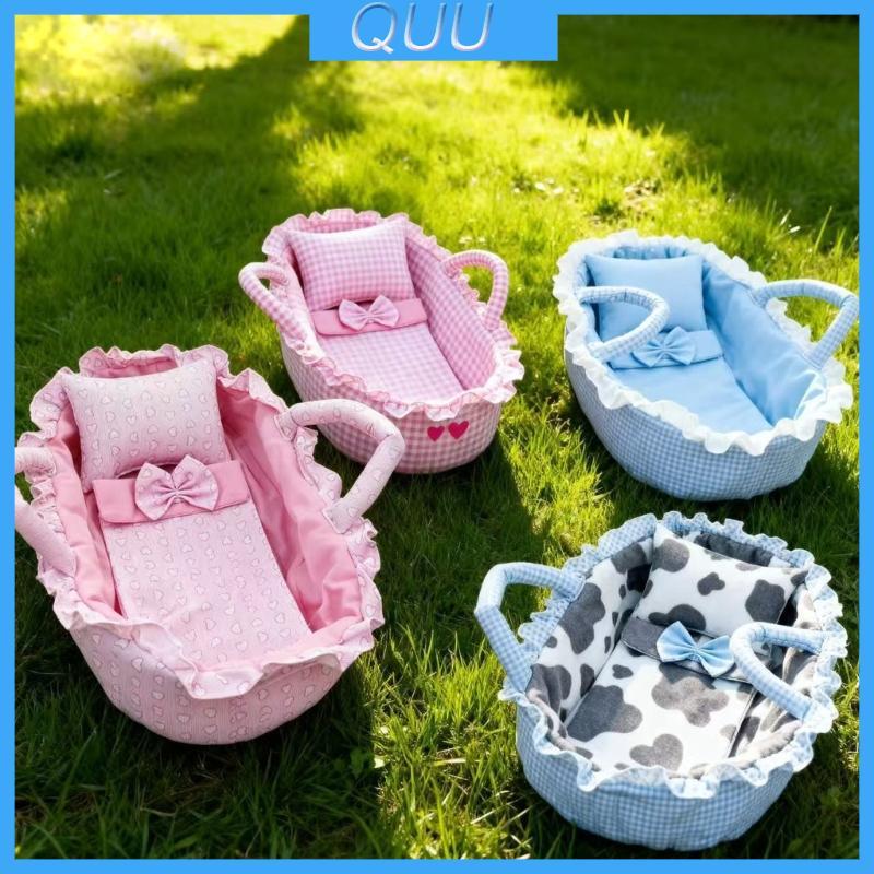 30cm Doll Rest Basket With Soft Pillow And Blanket For 12 Inch Baby Doll