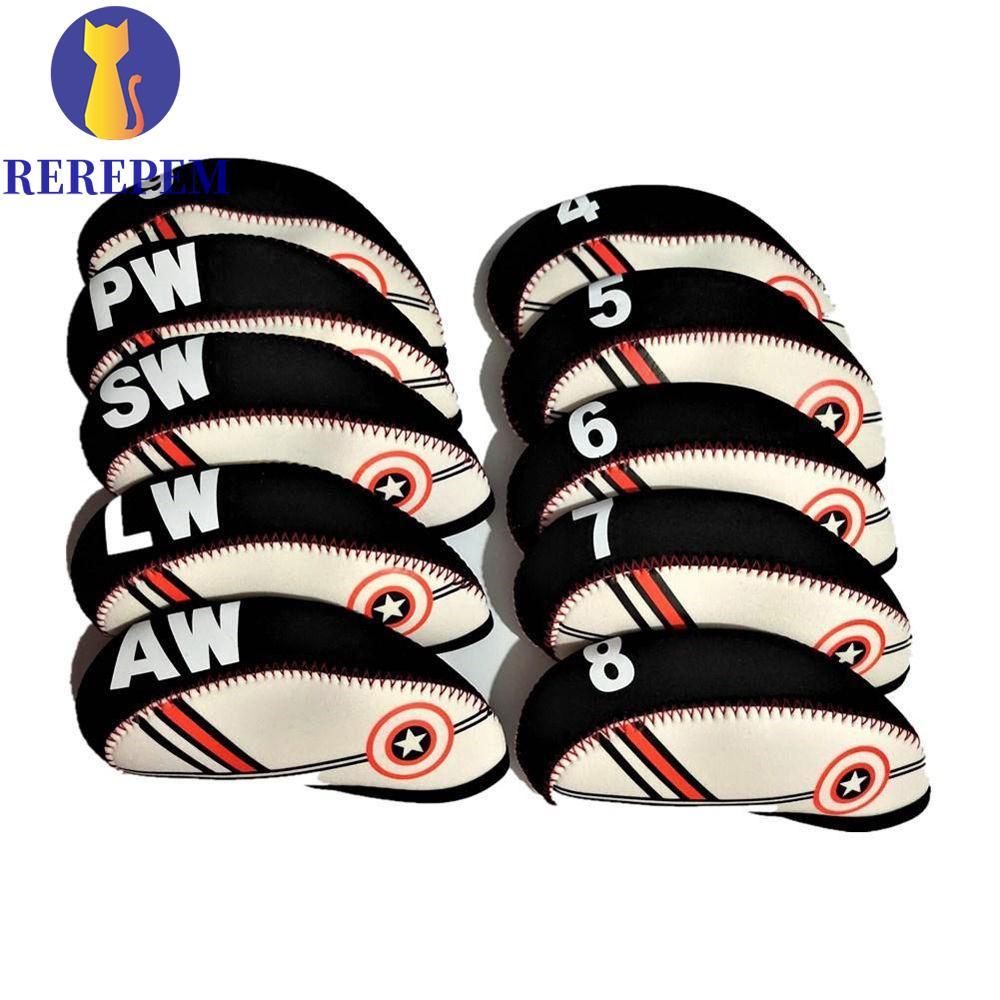 MARTIN1 Golf Iron Headcover Neoprene 10 Cái / bộ Golf Iron Covers Set Vỏ Bảo Vệ Với Số Thiết Kế 4 5 