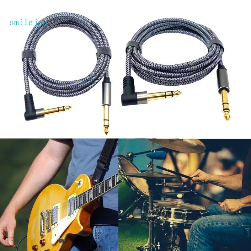 [Cười *] Cáp Đàn Guitar 1m 2m 6 35mm đến 6 35mm TRS Stereo Amp Cáp Đàn Guitar Cho Màn Hình Studio Bà