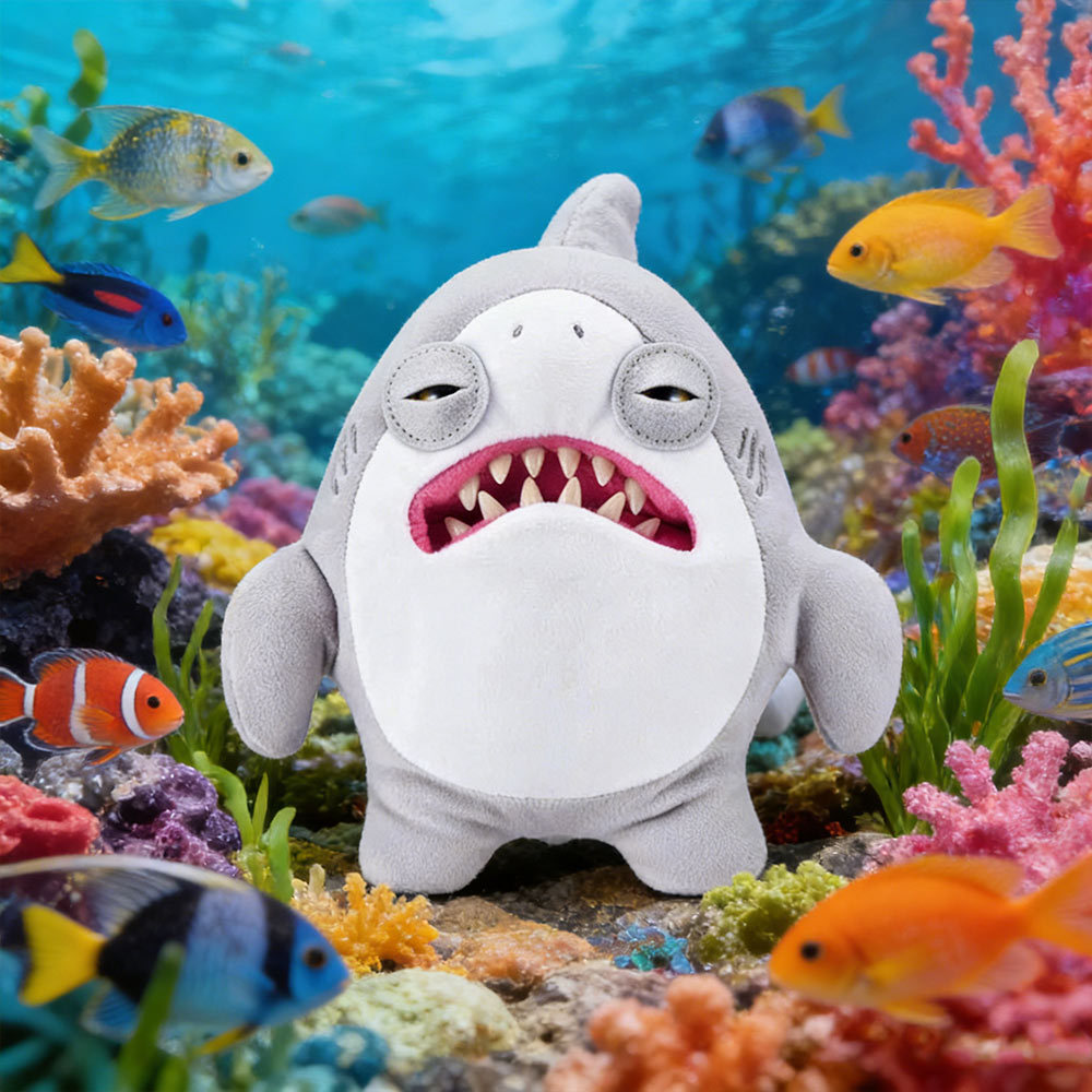 Fuggler Germinating Monster Great White Shark Plush Toy - Funny Stuffed Doll