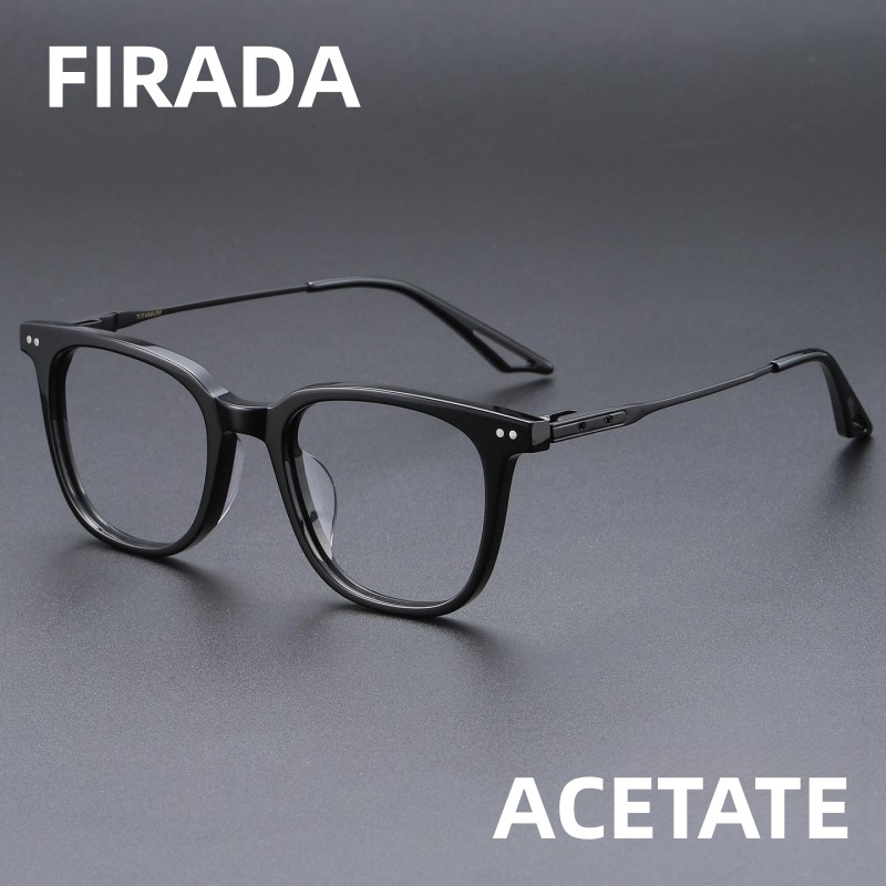 Kính Mắt Thời Trang Retro Sang Trọng Firada - Acetate & Titan, Phù Hợp Unisex - T23012-C