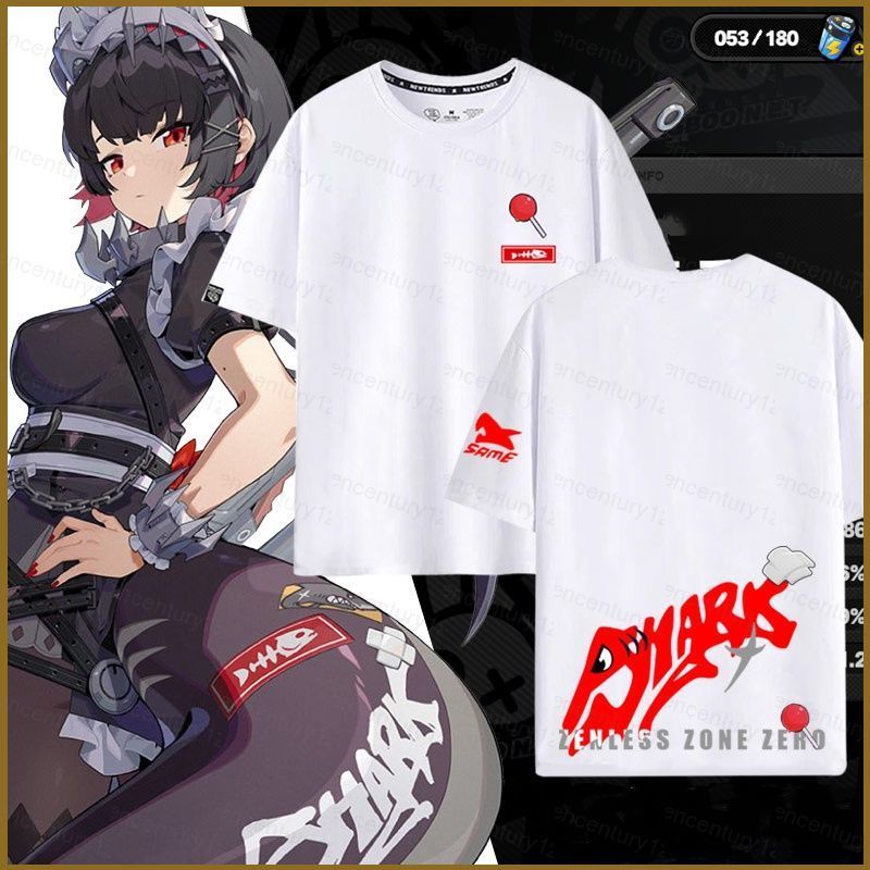 Áo thun Anime Zenless Zone Zero 3D, cosplay Ellen Joe, thoáng mát mùa hè