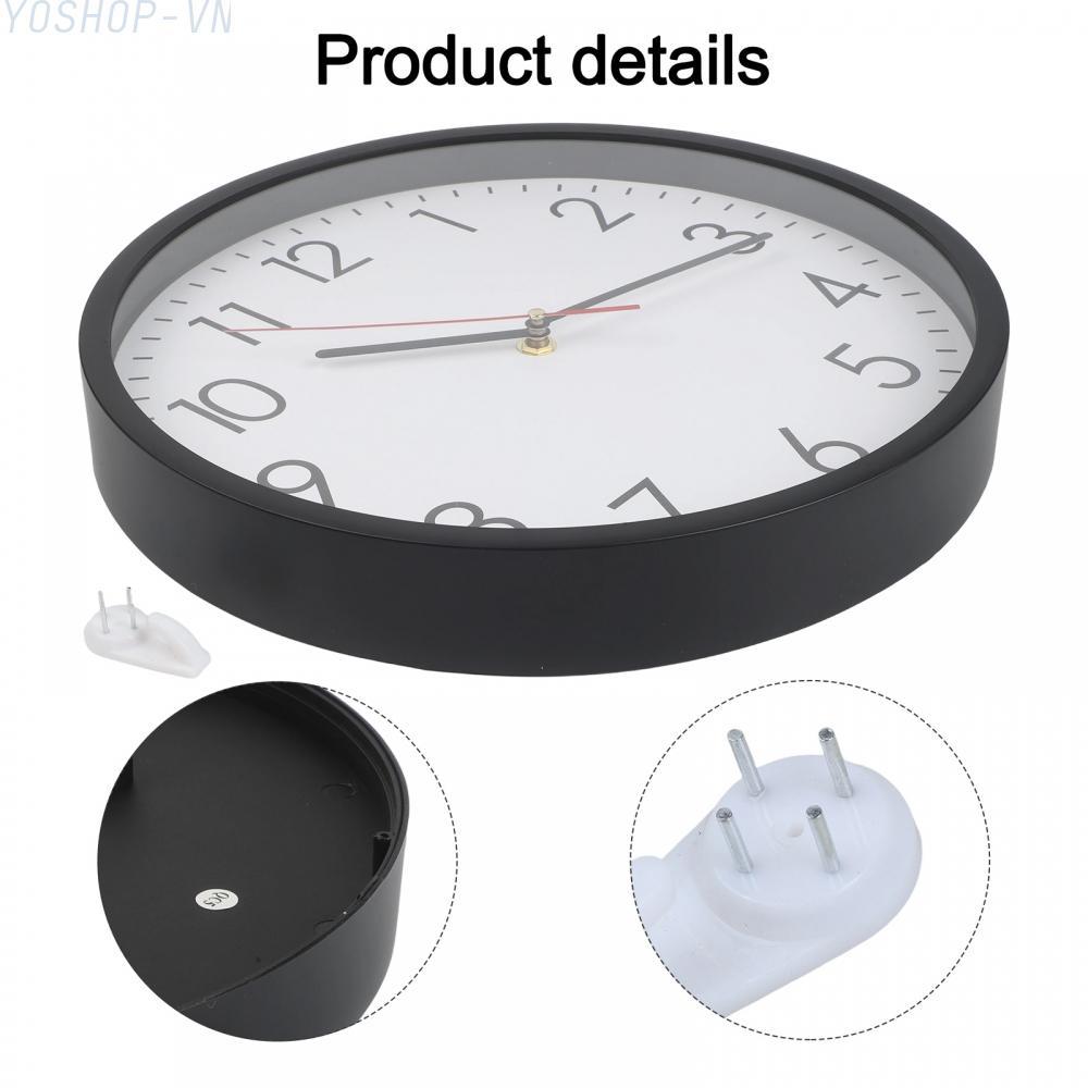 [Ysp]Decorative Clock Classic Round Shape Easy To Read Display Elegant Home Decor