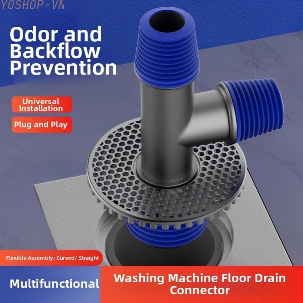 [Ysp]Adjustable Floor Drain Adapter for Washing Machine and Dryer with Overflow Block
