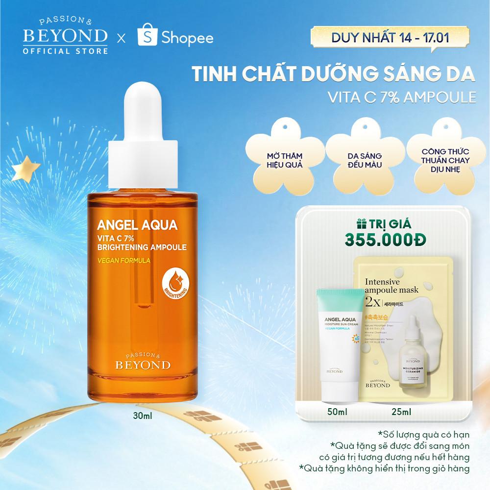 [Beyond Official] Tinh chất dưỡng sáng da Beyond Angel Aqua Vita C 7% Brightening Ampoule 30ml
