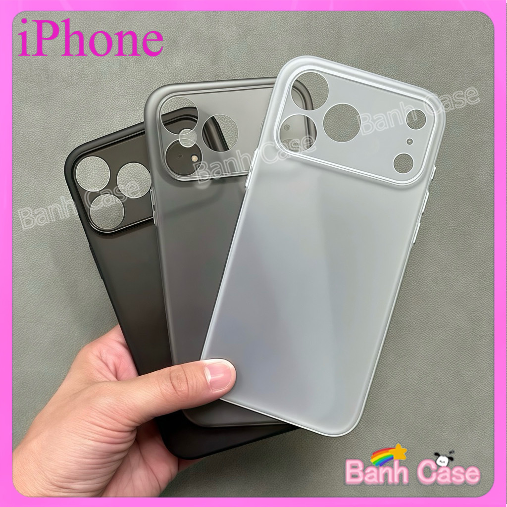 Ốp lưng iPhone cho iPhone 18 17 16 15 14 13 12 11Pro ProMax 7 8 Plus XS XR XSMAX SEỐp ốp lưng điện thoại mờ trong suốt