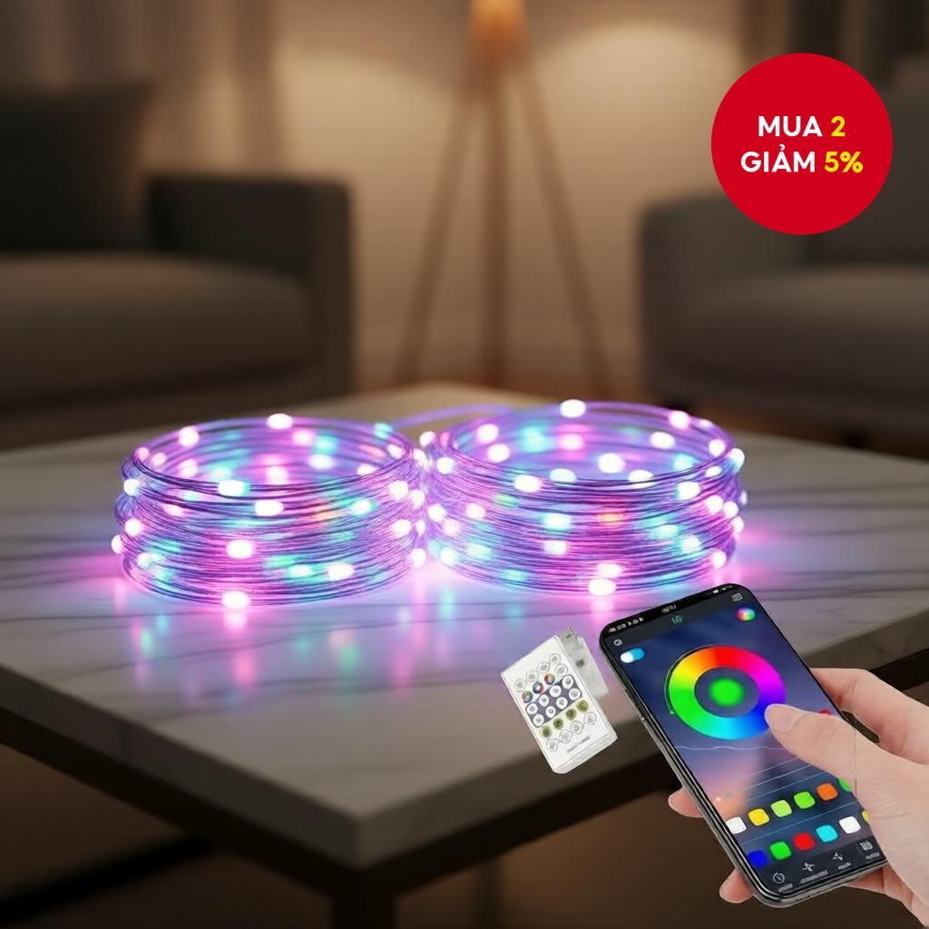 Đèn LED dải chống nước Music Sync cho phòng, USB 5V Bluetooth IP65 cho phòng ngủ