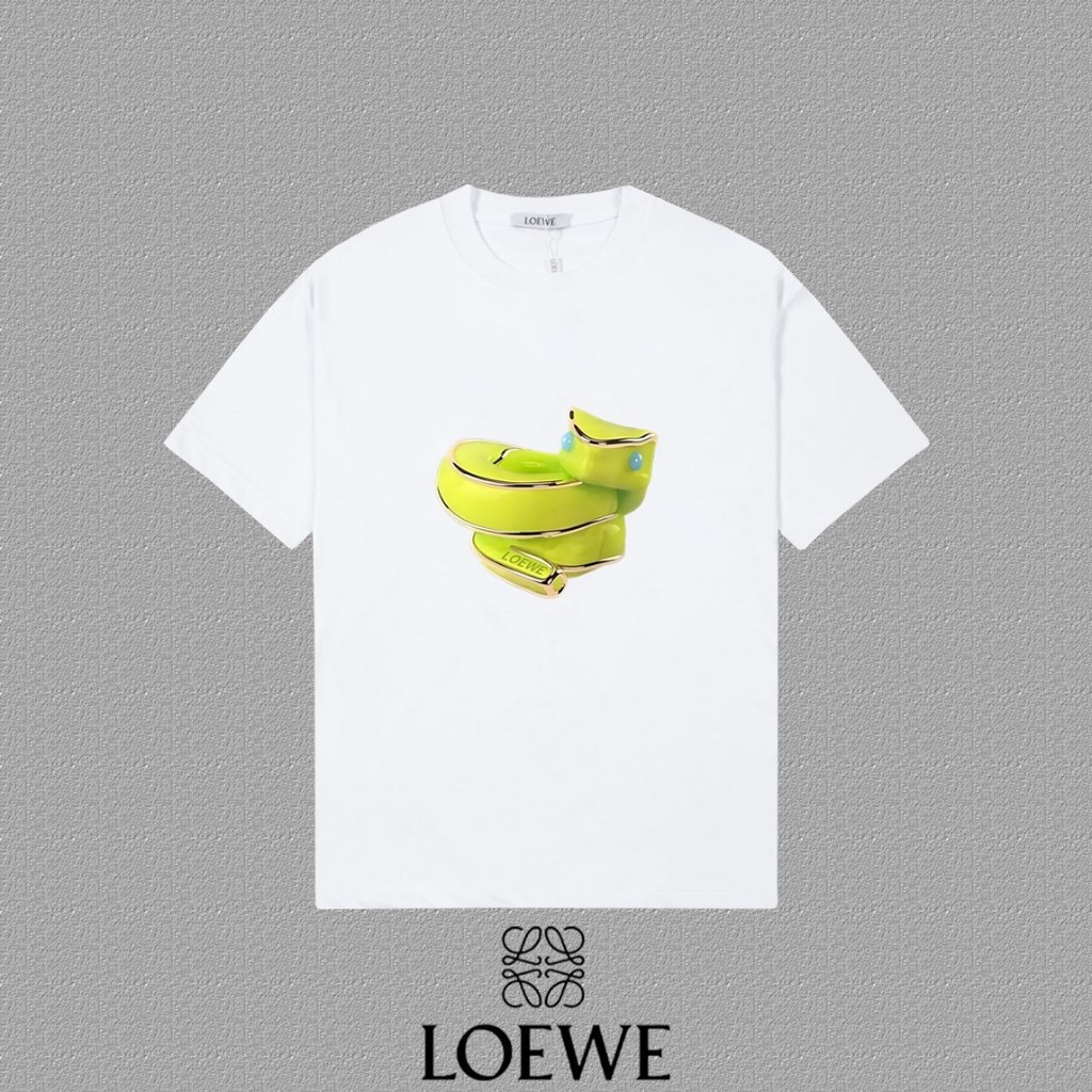 Loewe / Loewe 2026 Đầu Xuân Phong Cách Mới Áo Thun Ngắn Tay Nam Nữ Phong Cách Cặp Đôi Màu Sắc Chung 