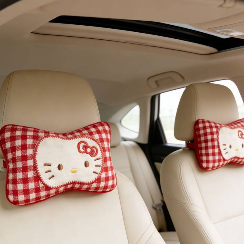 Automotive Headrest Hello Kitty Girl Driving Neck Pillow Cute Car KT Seat Car Assistant Driving Car 