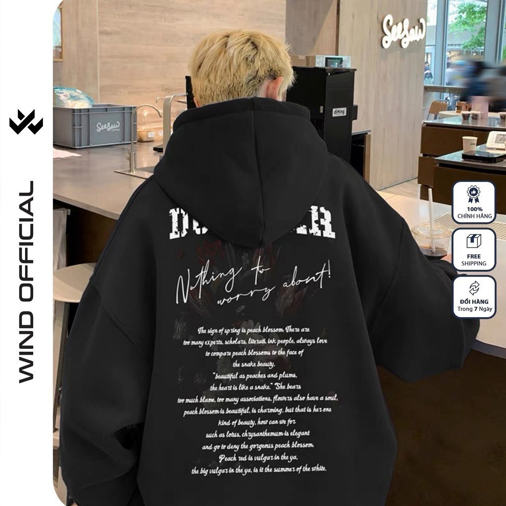 Áo hoodie unisex form rộng Wind Clothing DUANPER oversize nỉ ngoại nam nữ