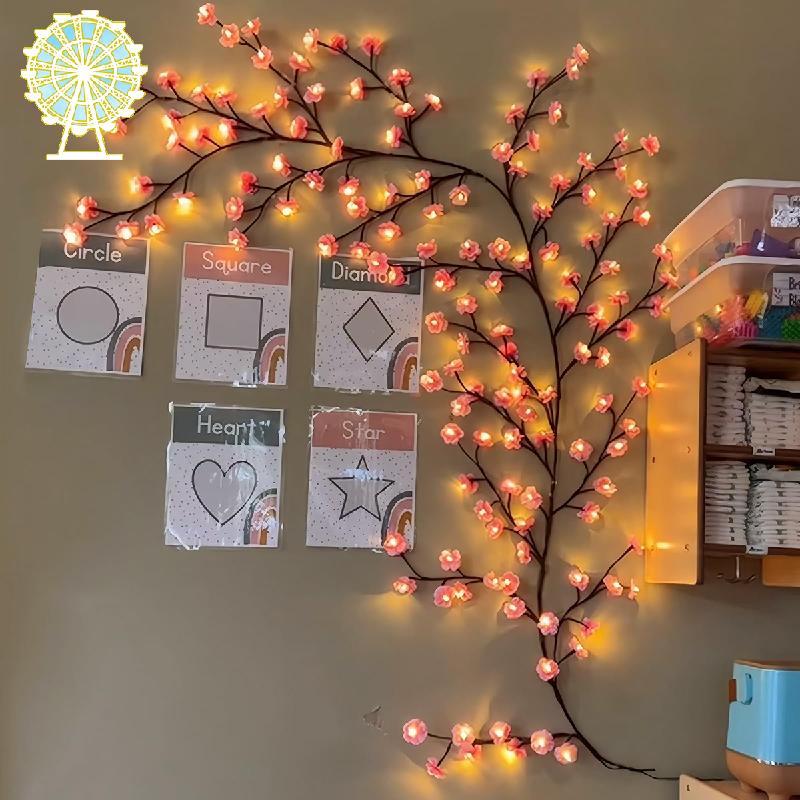 Led Tree Branch Cherry Blossom Lights Cherry Blossom Tree Light với điều khiển từ xa DIY Willow Vine