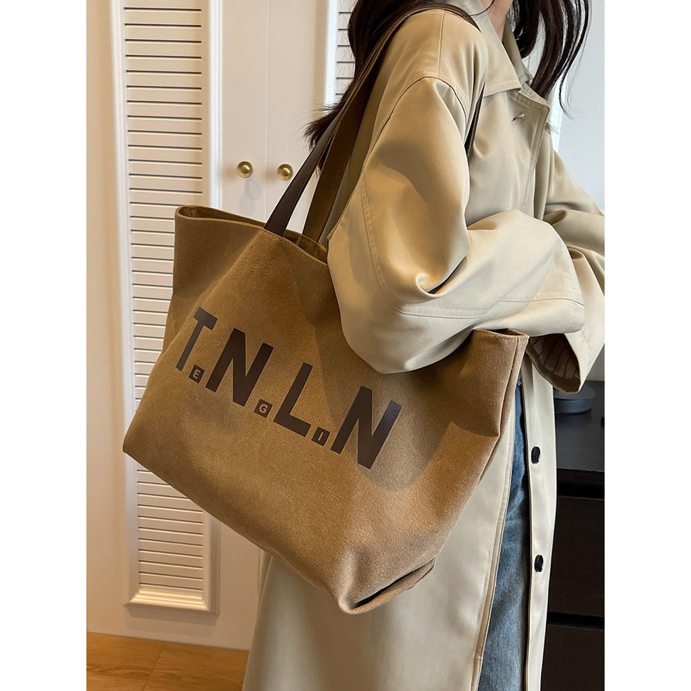 túi tote có khóa kéo túi tote đi học Túi Vải Dung Tích Lớn Nữ 2025 Phong Cách Mới Đi Làm Thời Trang Cao Cấp Túi Lớn Túi Tote Túi Tote Túi