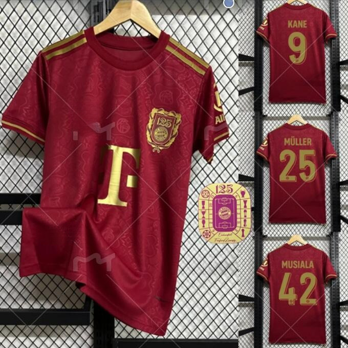 Cálcubo Bóng đá Bayern Munich - Jersey Kỷ Niệm 125 Năm, Size S-4XL