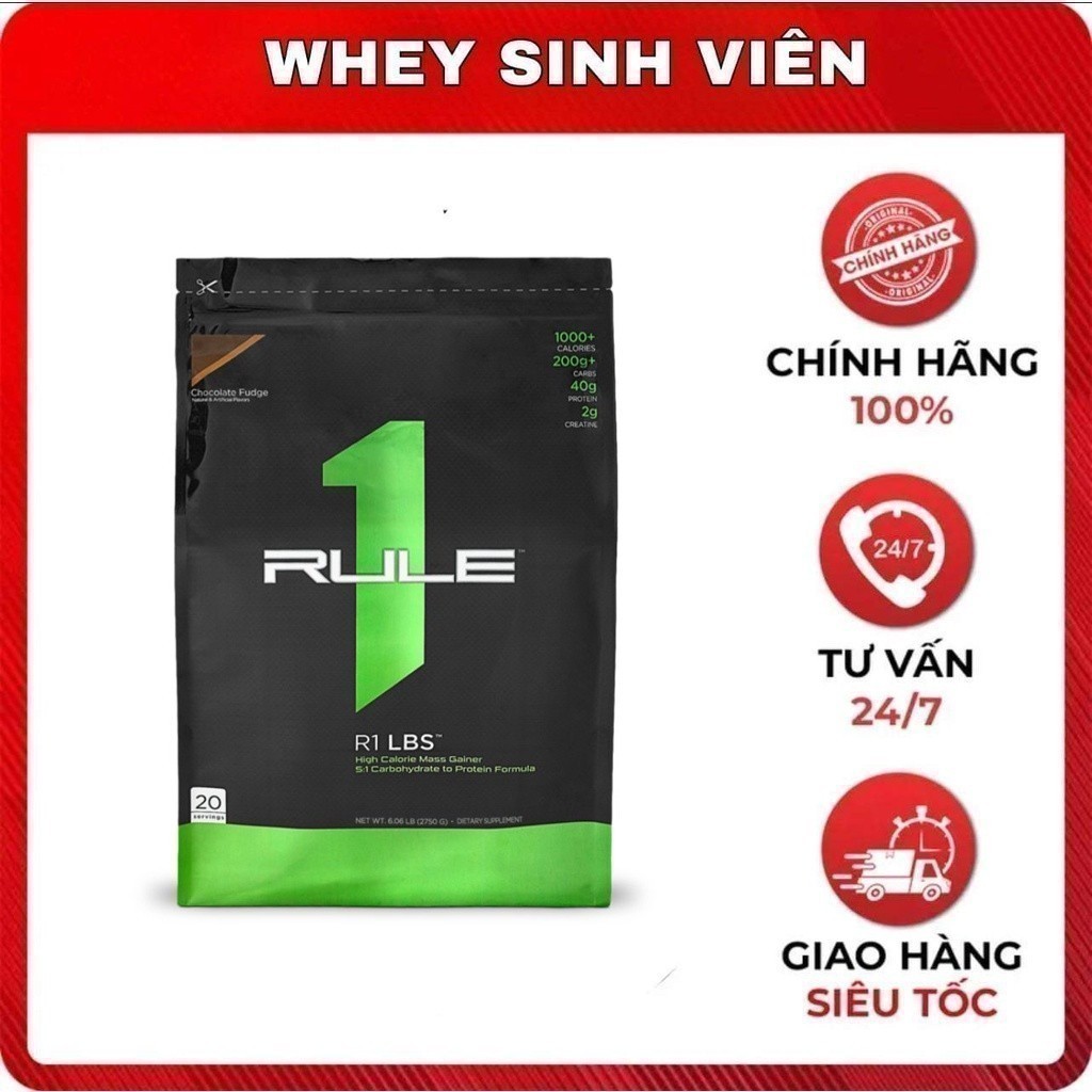 [Siêu Sale] [Rẻ vô địch] Rule 1 Mass Gainer 12Lbs Tăng cân, tăng cơ hiệu quả  -   WheySinhVien MB