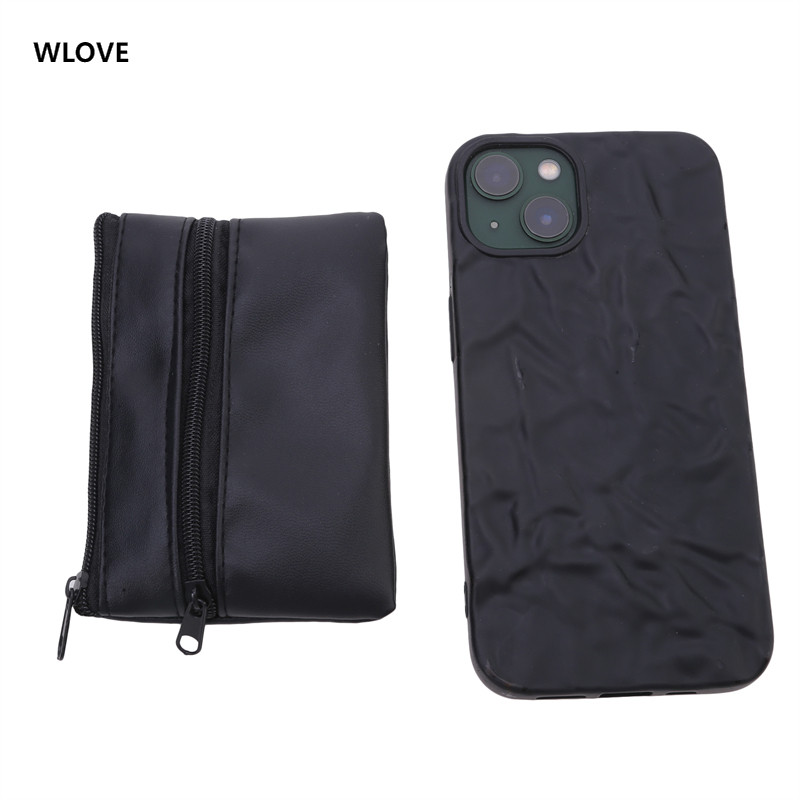 LB 1 Nam Mini Đựng Thẻ Nhẹ Zip Mini Ví Nam Thường Ngày Ngoài Trời Ví Đen Nam Ví Nhỏ