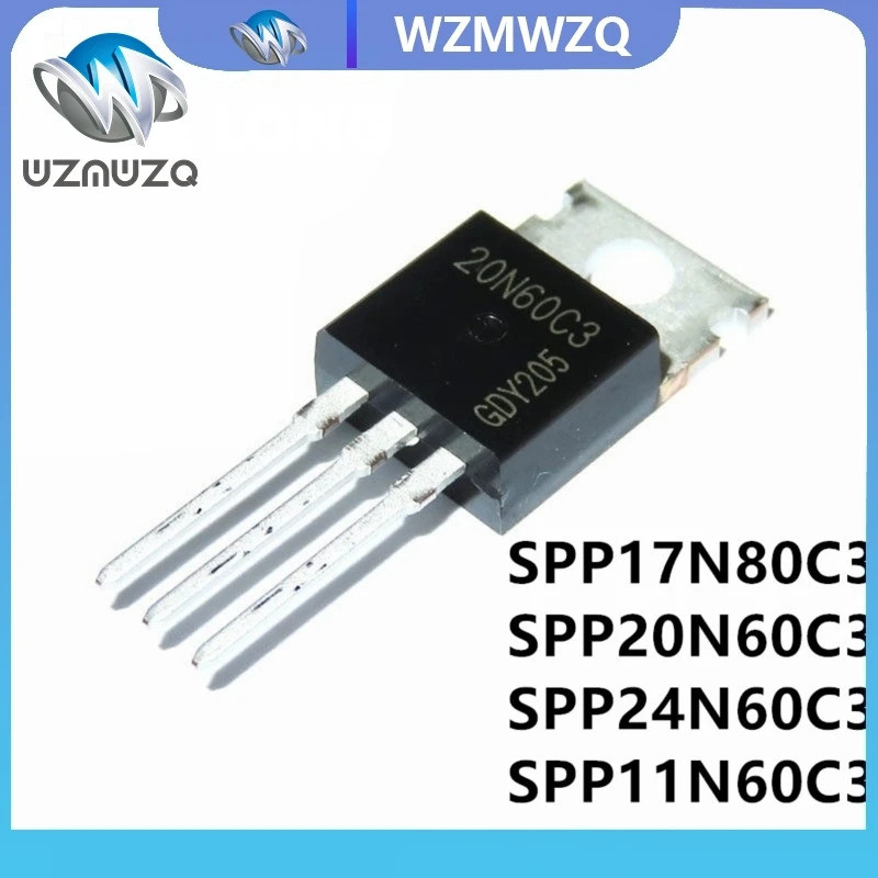 5 Chiếc SPP20N60C3 20N60C3 TO-220 SPP20N60 SPP17N80C3 17N80C3 SPP24N60C3 24N60C3 SPP11N60C3 SPP11N60