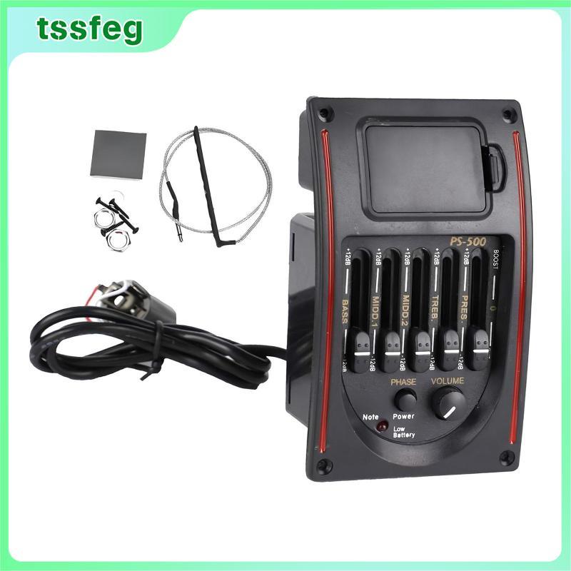 Guitar Pickup 5 Band EQ Preamp LCD Tuner Acoustic Guitar Amplifier Phụ kiện cho