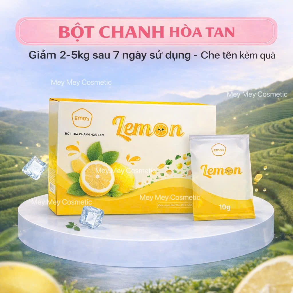 (MẪU MỚI) BỘT CHANH GIẢM CÂN EMO DETOX LEMON/ EmOSLIM CHÍNH HÃNG