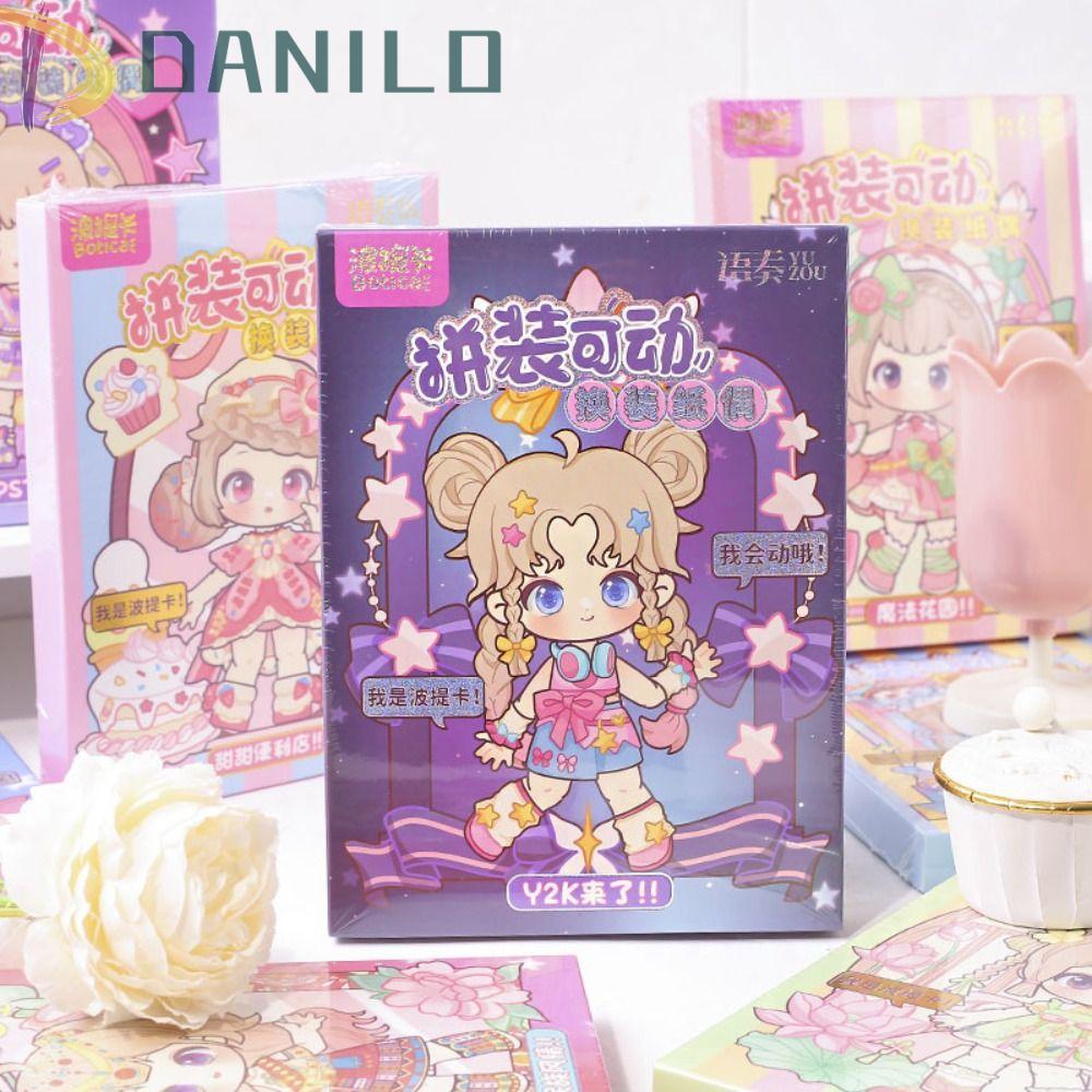 DANILO Dress Up Sticker, PVC EVA Changeover Sticker Sổ tay, Sổ tay thẻ Kawaii DIY Cartoon Guka Stick