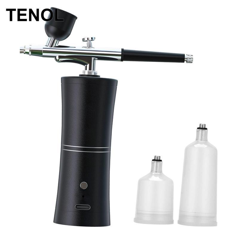 Bộ dụng cụ Airbrush phun sơn cầm tay tự động trang điểm móng tay Airbrush với vòi phun 0,33mm