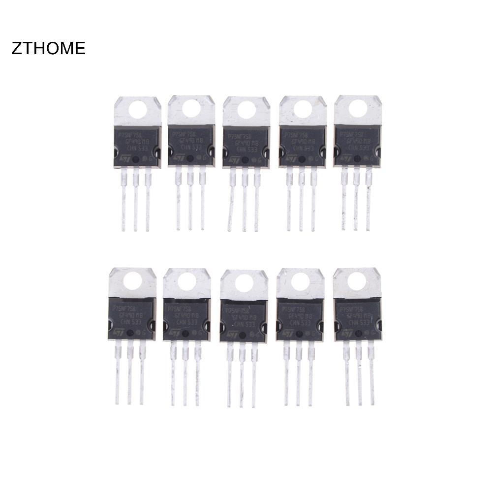 ZTHOME 10 CÁI P75NF75 P75N75 STP75NF75 TO-220 bóng bán dẫn oril HOT
