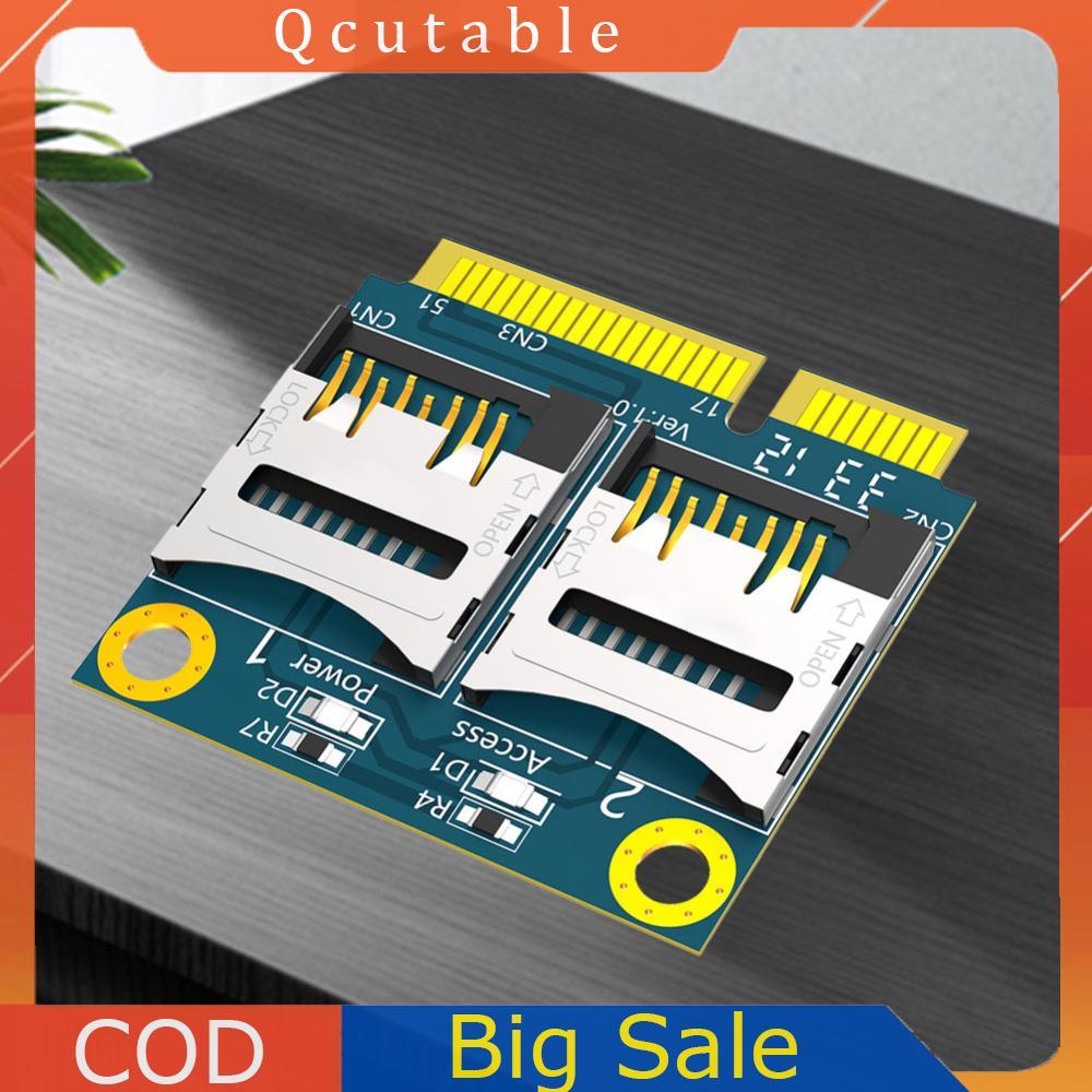 Dual TF Micro SD Card Sang Mini PCI-E Adapter Với Nửa Chân Đế Bộ Chuyển Đổi Thẻ Nhớ Mini PCIe Adapte