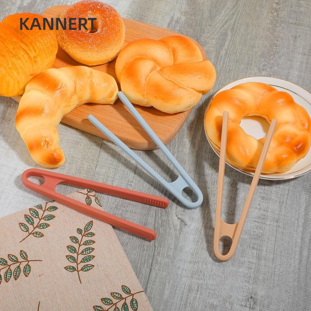 KANNERT Kẹp Thực Phẩm, Tay Cầm Dài Silicon Silicon Silicon Lưỡi Nhỏ, Mini Chống Trơn Trượt Nấu Ăn Dụ