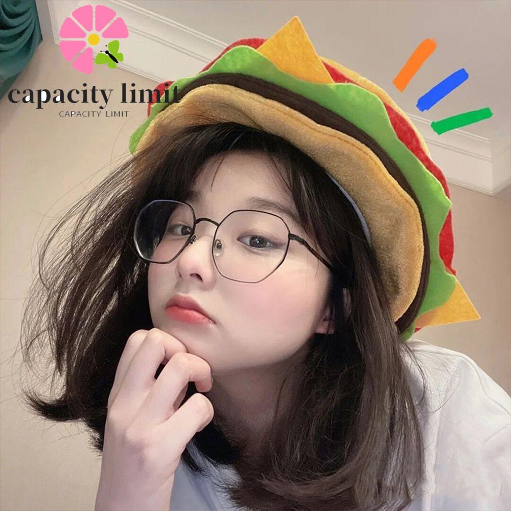 NĂNG LƯỢNG GIỚI HẠN Mũ Burger Trang Trí, Sáng Tạo Mũ Trùm Đầu Burger Dễ Thương, Chống Đỡ Trang Điểm 