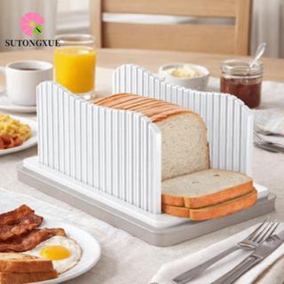 Máy thái bánh mì nướng SUTONGXUE, có khay vụn bánh mì có thể gập lại bằng tay Máy thái bánh mì, Hướng dẫn cắt bánh mì có thể điều chỉnh chiều rộng bằng nhựa thực tế Nhà bếp