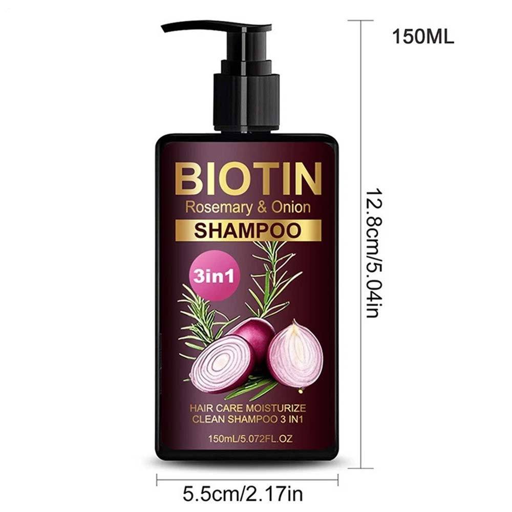 Onion Biotin and Rosemary Shampoo, Onion Rosemary Shampoo for Soft Hair & Shine for Hair Growth, Hai