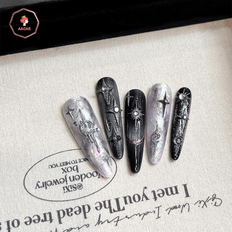 AACAR Novel 3D Khuôn Silicon Cho Heart Star Pentagram Nail Artistry, Mẫu Làm Móng Tay Trong Suốt DIY