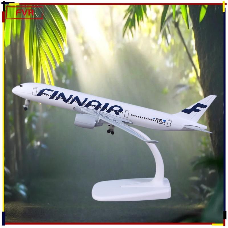 Springevencool 1 Bộ Hợp Kim Kim Kim Loại Diecast Máy Bay Có Bánh Xe 20CM A350 Finnair Bộ Máy Bay Air