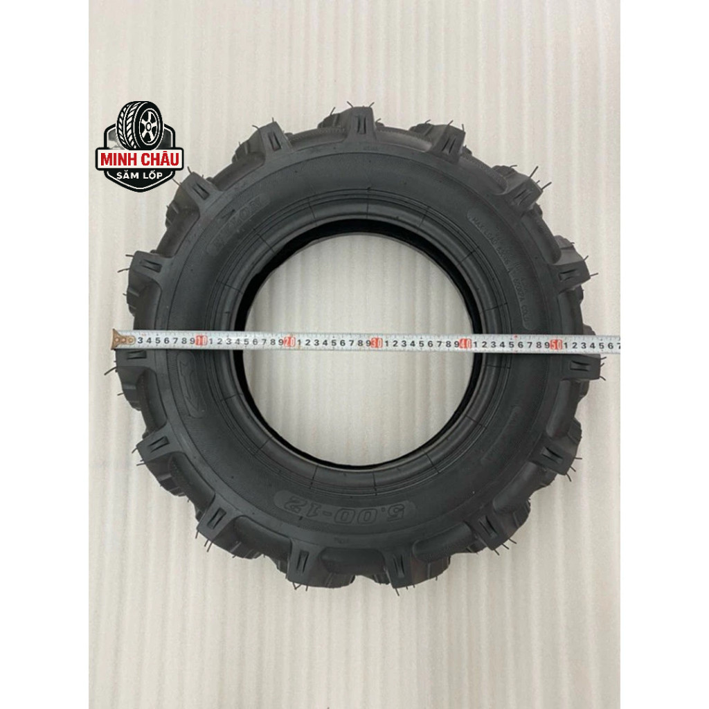 Vỏ Lốp 500-12 Gai – Hàng Đẹp 12PR Gai Máy Cày– Tải Trọng 500kg – Lắp Mâm 400/450/500-12 – Xe 3 Bánh,