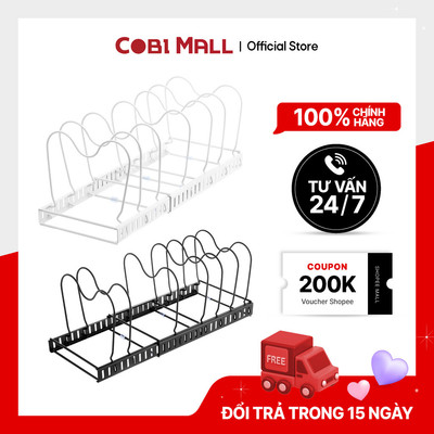 Kệ Để Nắp Nồi, Chảo, Dụng Cụ Nhà Bếp Đa Năng, Điều Chỉnh Độ Dài Linh Hoạt - Cobihome
