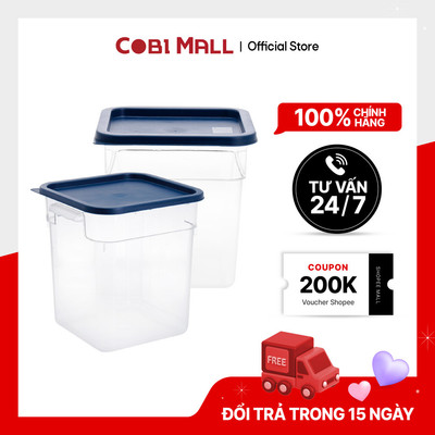 Hộp nhựa đựng thực phẩm có nắp 2L/ 3.8L/ 5.9L/ 7.5L/ 12L/ 18L - Chuẩn NSF - Cobi home