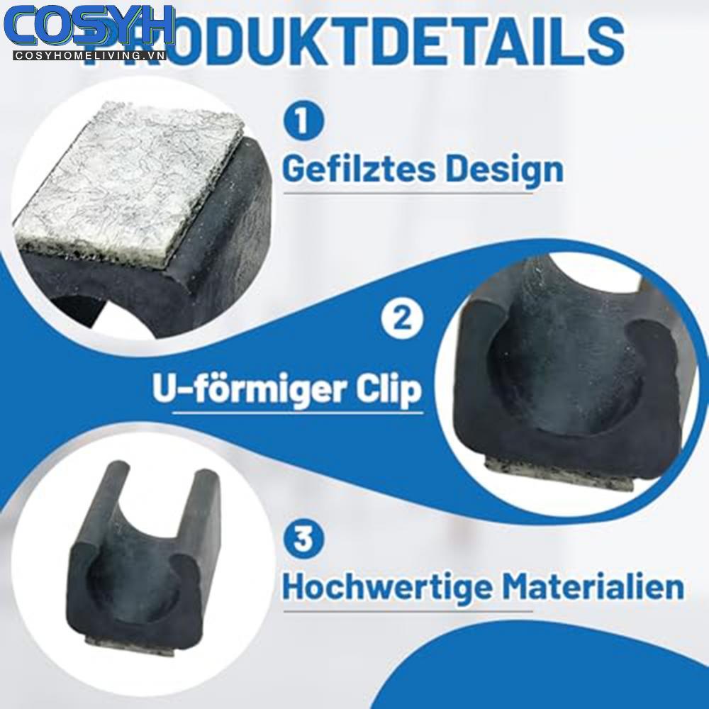 <cosyh>Felt Chair Glides U-shaped Design Noise Reduction Felt Noise Dampening