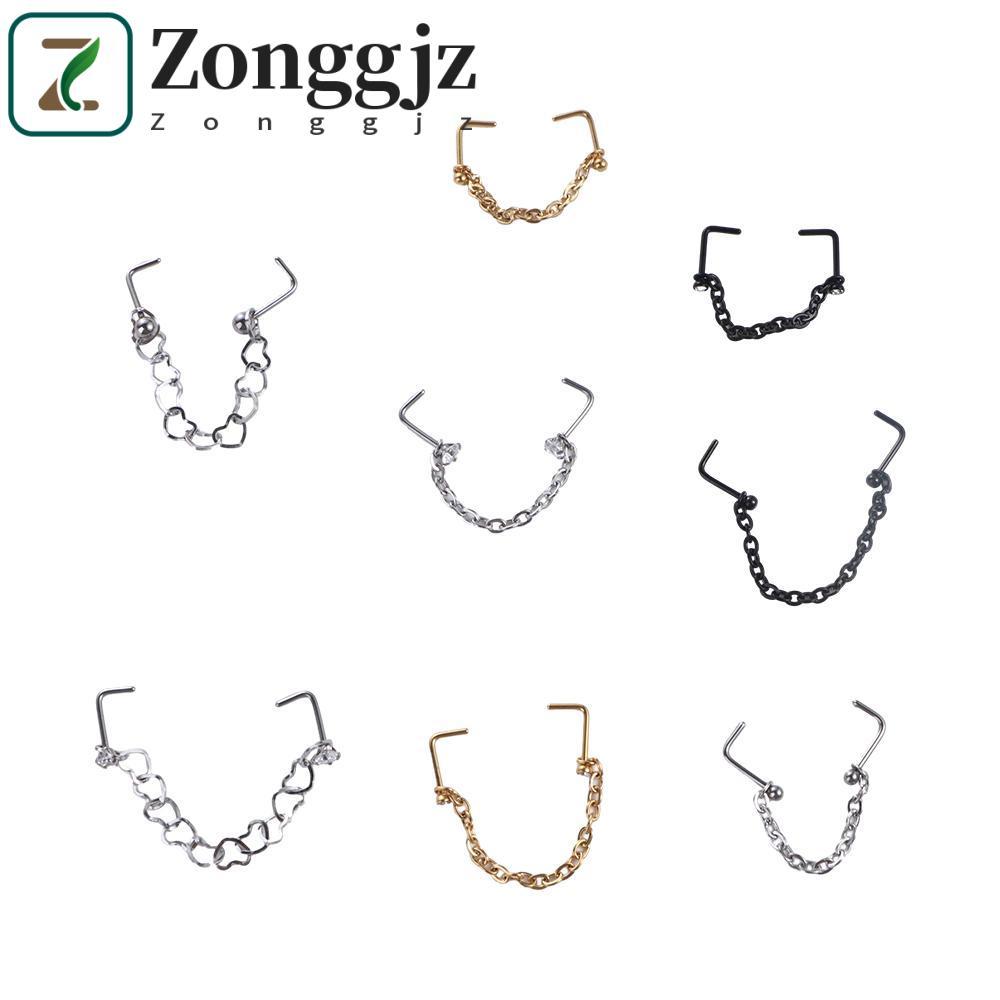 ZONGGJZ Nhẫn Chấm Mũi Xuyên Thép Không Gỉ Phù Hợp Cho Piercing Nostril và Septum