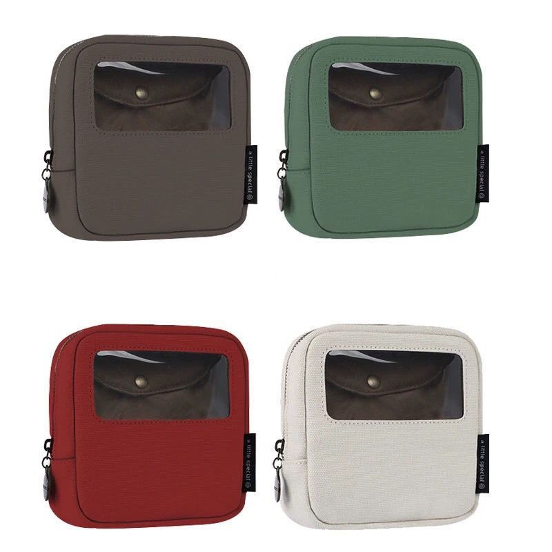 New Product#Japan Kokuyo Pencil Case ins 1.0m New Pure Series New Visual Window Portable Storage Bag