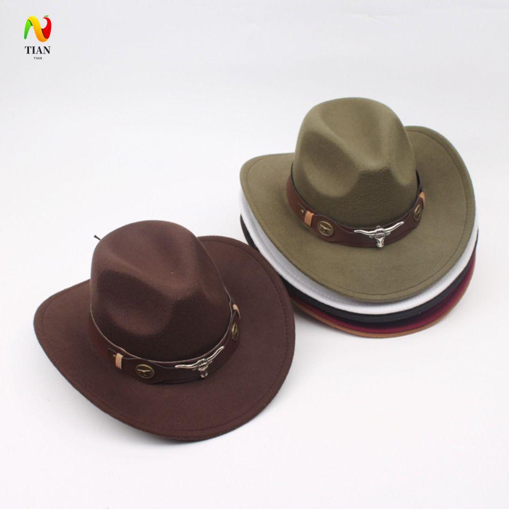 Mũ cao bồi phương Tây vành rộng, style jazz cowgirl cạnh lớn - Chống nắng tiện lợi