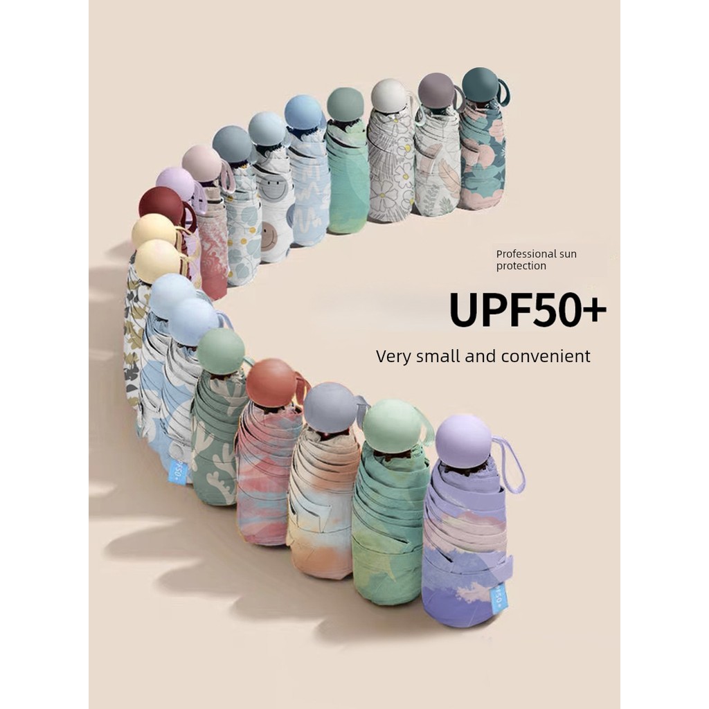 ô che mưa gấp gọn Ô dù nhỏ gọn tiện dụng cho nữ dù che nắng, chống nắng, chống tia tử ngoại, viên na