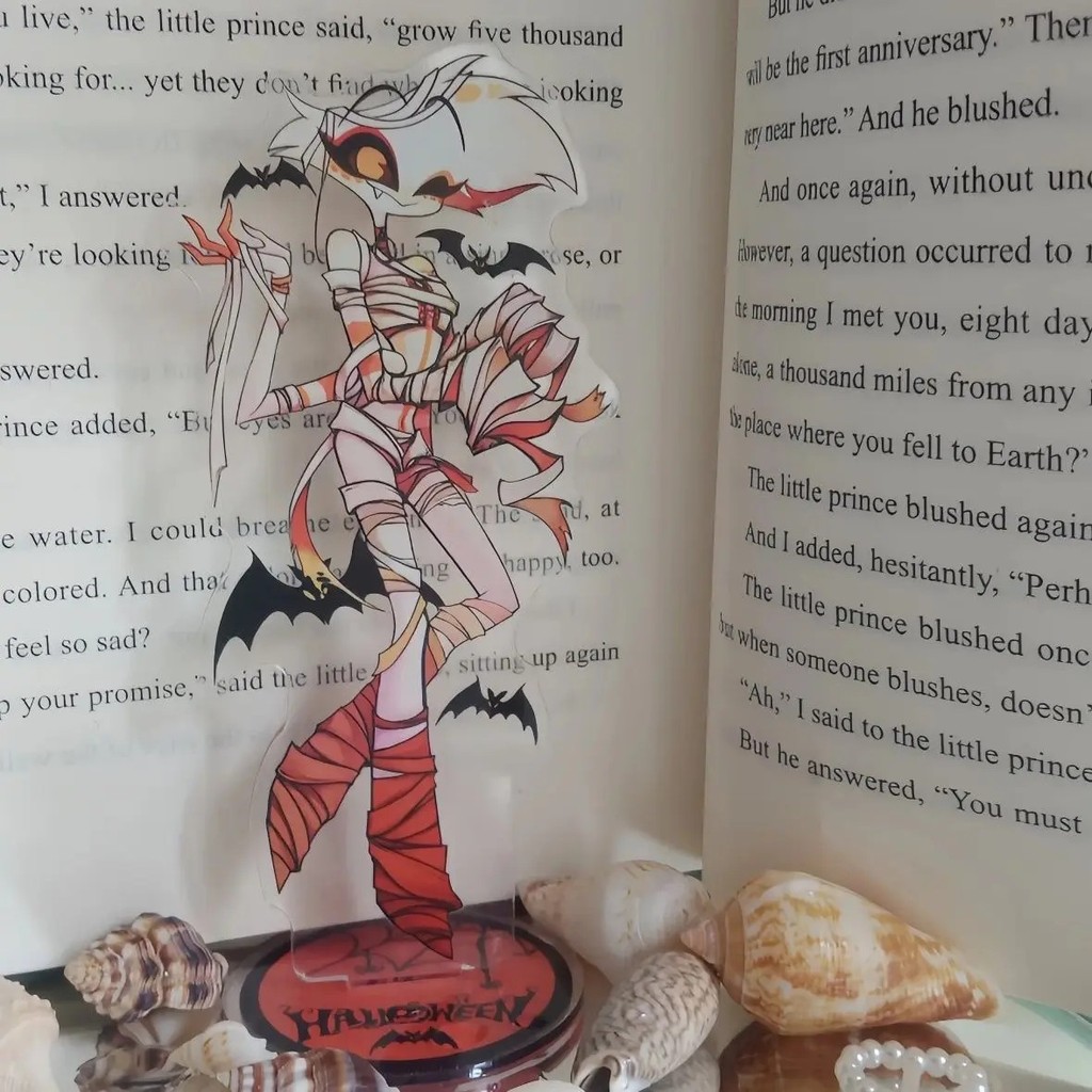 Standee Angel Dust Hazbin Hotel Mô hình Mica Anime Trang Trí Bàn Học Decor Nhân Vật Angel Dust Hazbi