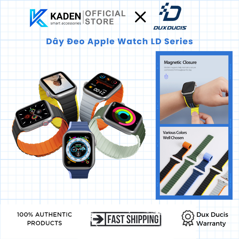 Dây Đeo Silicone Dux Ducis Dành Cho Apple Watch Ultra 2 / 1, Apple Watch Series 9-1/SE/SE 2022, DUX 